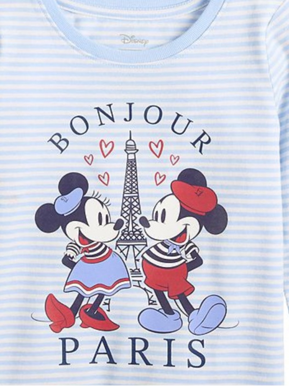Disney Jumping Beans Mickey and Minnie Mouse Bonjour Paris Graphic Tee - Picture 3 of 9